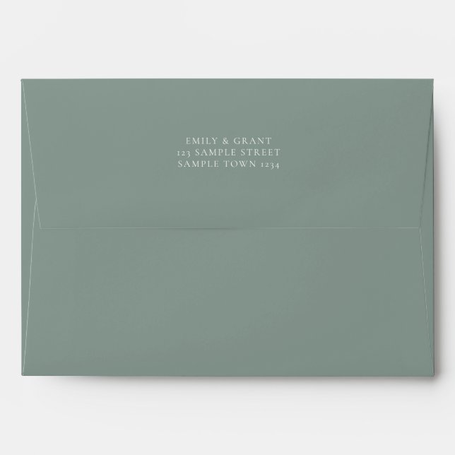 Couleur de police classique - Enveloppe d'invitati (Dos (Haut rabat))