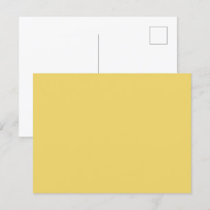 Couleur de tendance - Carte postale solide jaune d