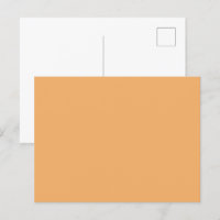 Couleur de tendance - Carte postale solide orange