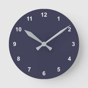 Couleur de tendance - Horloge ronde bleu marine av