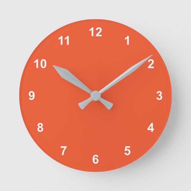 Couleur de tendance - Horloge ronde rouge flamme a (Recto)
