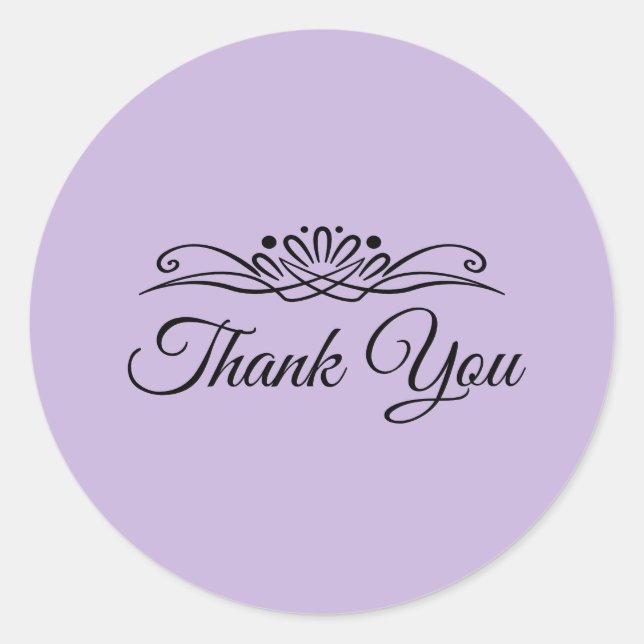 Couleur de tendance - Sticker Merci violet doux (Devant)