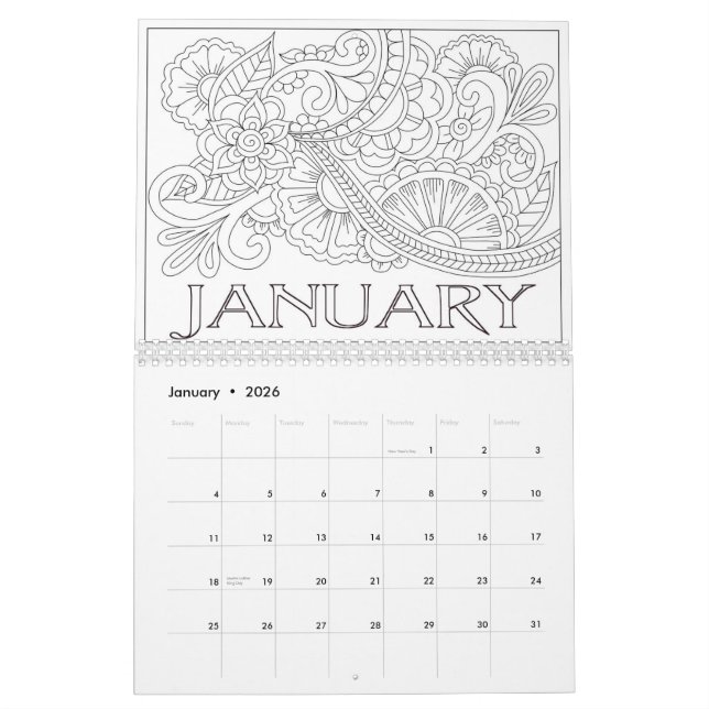 Couleur de votre année Calendrier personnalisé imp (Jan 2026)