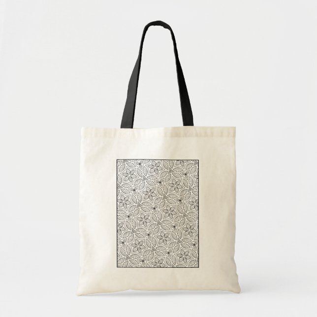 Couleur de votre propre Sac fourre-tout Floral (Devant)