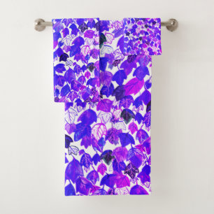 Couleur d'eau Feuille Motif pourpre