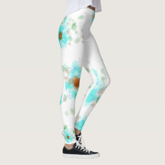 Couleur d'eau Leggings floraux