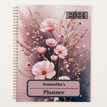 COULEUR D'EAU PINK BLOSSOMS PERSONNALISÉ PLANNER