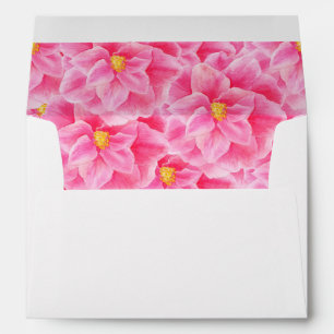 Couleur d'eau rose camélia enveloppes