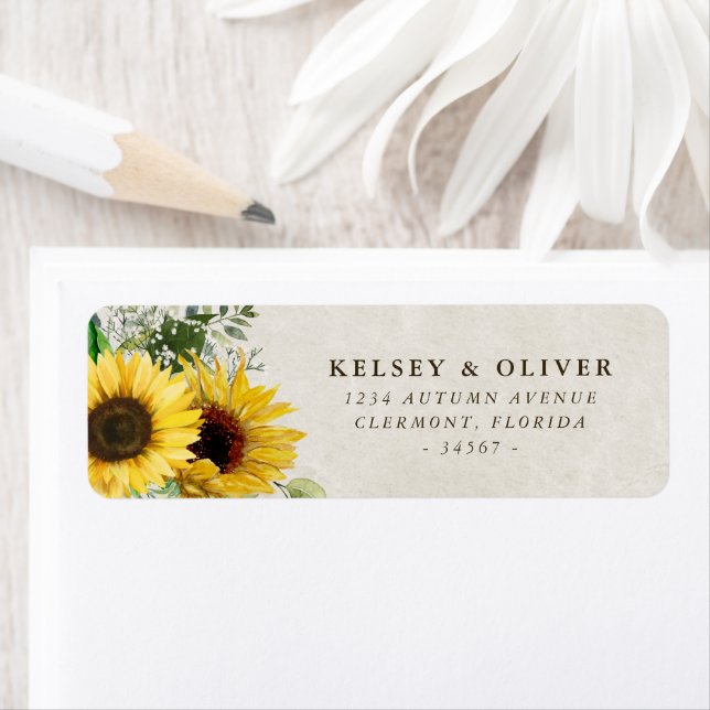 Couleur d'eau Sunflowers Mariage mariée (En situation)