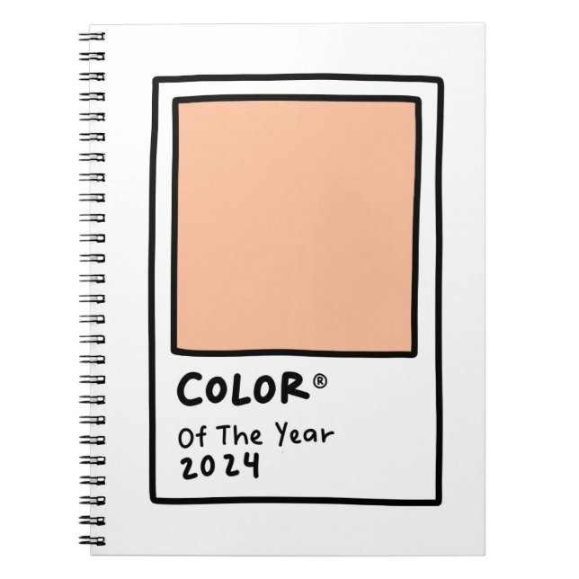 Couleur du Carnet de carte Peach Fuzz 2024 (Devant)