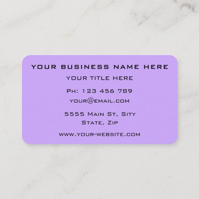 Couleur et polices personnalisées Modèle de carte  (Dos)