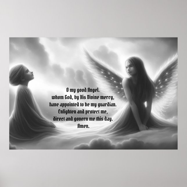 Couleur it Angel Gardian avec Poster de prière (Devant)