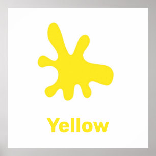 Couleur jaune avec poster de mots