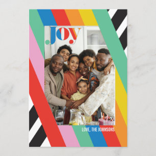 Couleur Joie Moderne Striped Carte photo
