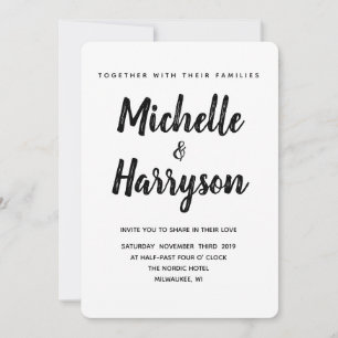 Couleur minimale   Noir   FAIRE-PART DE MARIAGE