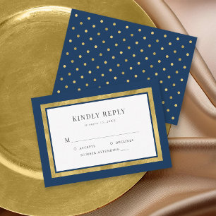 Couleur modifiable Classic Gold Wedding RSVP