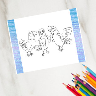 Couleur Moi Parroquet Avec Amis   Cartes d'activit