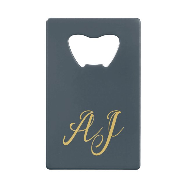 Couleur Or Charbon Monogramme Initiale Professionn (Devant)