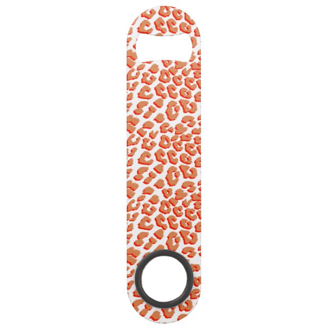 Couleur orange et Empreinte de léopard blanc (Devant)