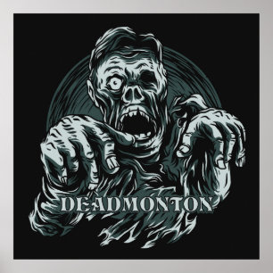 Couleur personnalisée DEADMONTON poster Zombie
