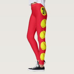 Couleur personnalisée et nombre Jersey Leggings de