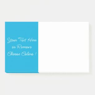 Couleur personnalisée Texte bleu Post-it® Notes