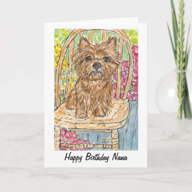 Couleur pour aquarelle de carte de Nana de joyeux (Devant)