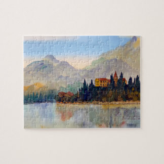 Couleur pour aquarelle de puzzle de Como Italie de