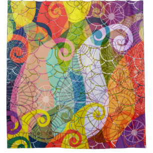 Couleur Psychedélique Paisley Design Douche rideau