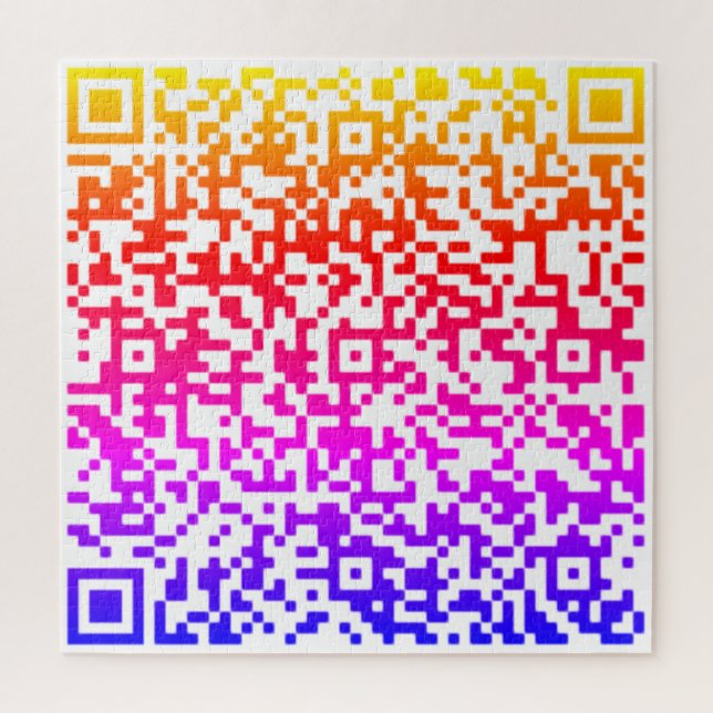 Couleur QR Code Scan Puzzle votre cadeau personnal (Vertical)