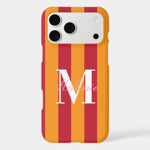 Couleur Rayures Gras Monogramme Initial Personnali