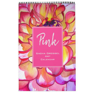 Couleur rose calendrier de l'aquarelle Sacha Gross