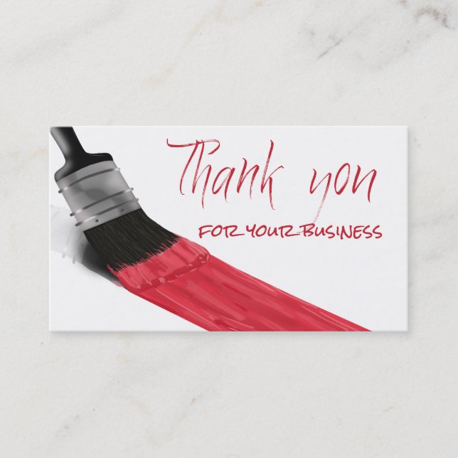 Couleur rouge de brosse de peinture - carte de (Devant)