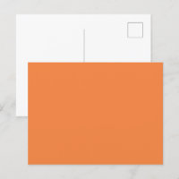 Couleur tendance - Carte postale solide Tangerine 