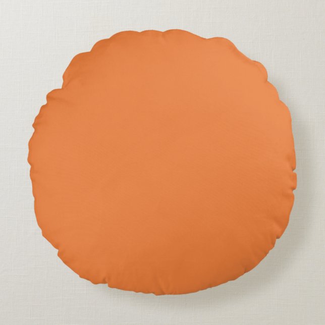 Couleur tendance - Coussin rond Tangerine frais (Devant)