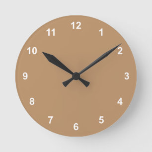 Couleur Tendance - Horloge Ronde Beige Chaude Avec