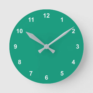 Couleur tendance - Horloge ronde verte Jade avec c