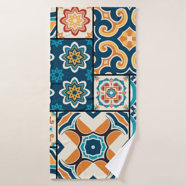 Couleur traditionnelle portugaise ornée (Serviette de bain)