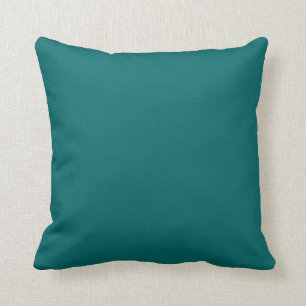 Couleur Turquoise foncée oreiller personnalisé