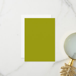 Couleur vert Carte de remerciements-olive plat per