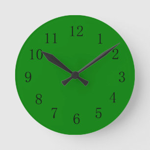 Couleur verte foncée de la Terre foncée Horloge mu