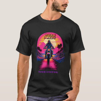 Couleur vif du moteur au T-shirt Coucher du soleil