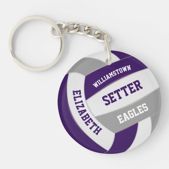 couleur violet gris de l'équipe volleyball personn (Devant)