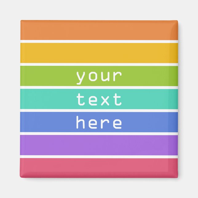 Couleurs arc-en-ciel magnets personnalisés (Devant)