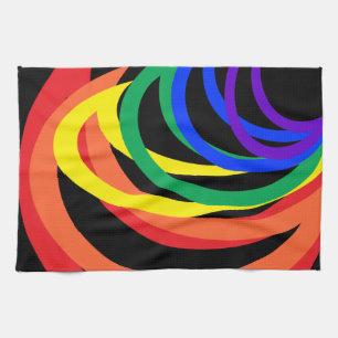 Couleurs arc-en-ciel Serviette de cuisine Abstrait