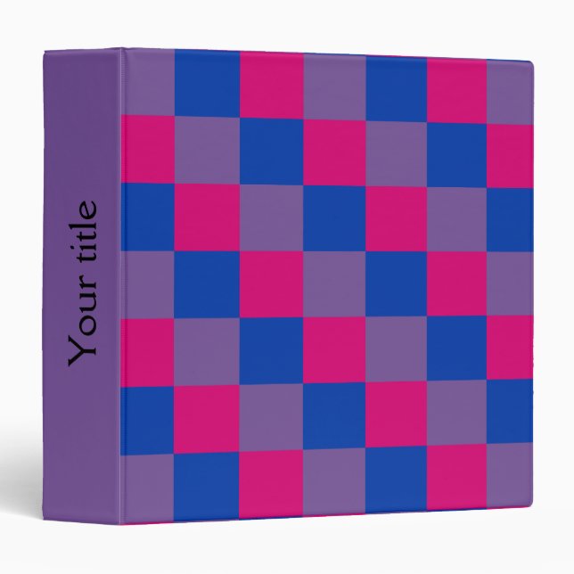 Couleurs bisexuelles à damiers classeur motif (Devant/Côté)