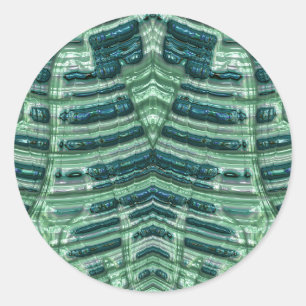Couleurs brillantes de Green ~ Sticker rond classi
