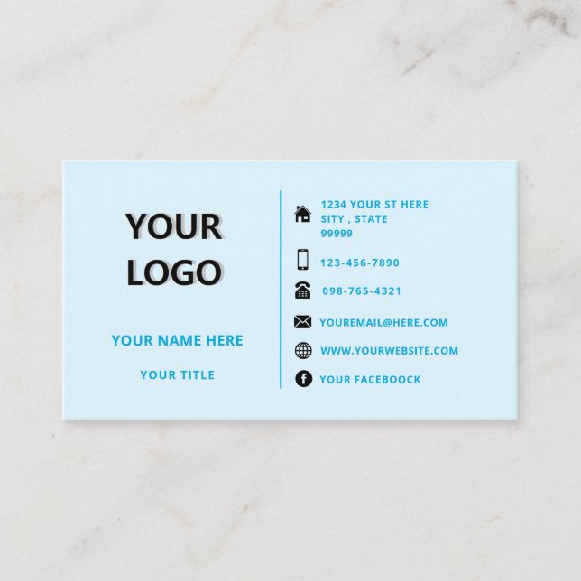Couleurs Carte de visite avec nom de logo Informat (Devant)