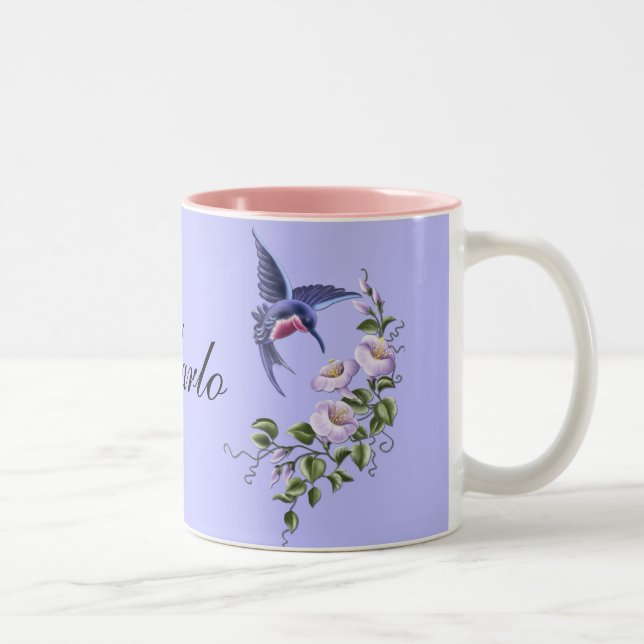Couleurs Colibri avec la tasse des fleurs 2 (Droit)
