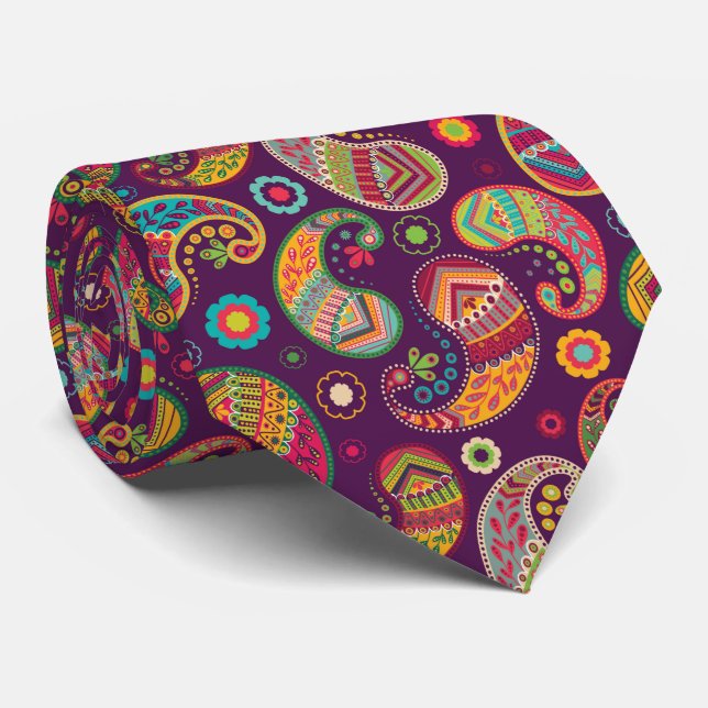 Couleurs cool carrelage paisley motif cravate (Roulé)